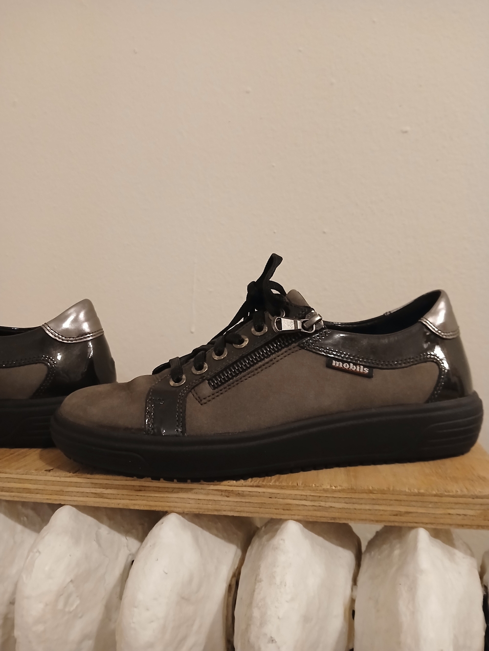 Women's Mephisto Mobils Leather & Suede Sneaker